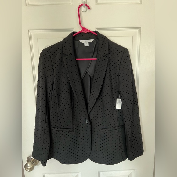 NWT Old Navy Black Dotted Blazer sz Small - Picture 1 of 6